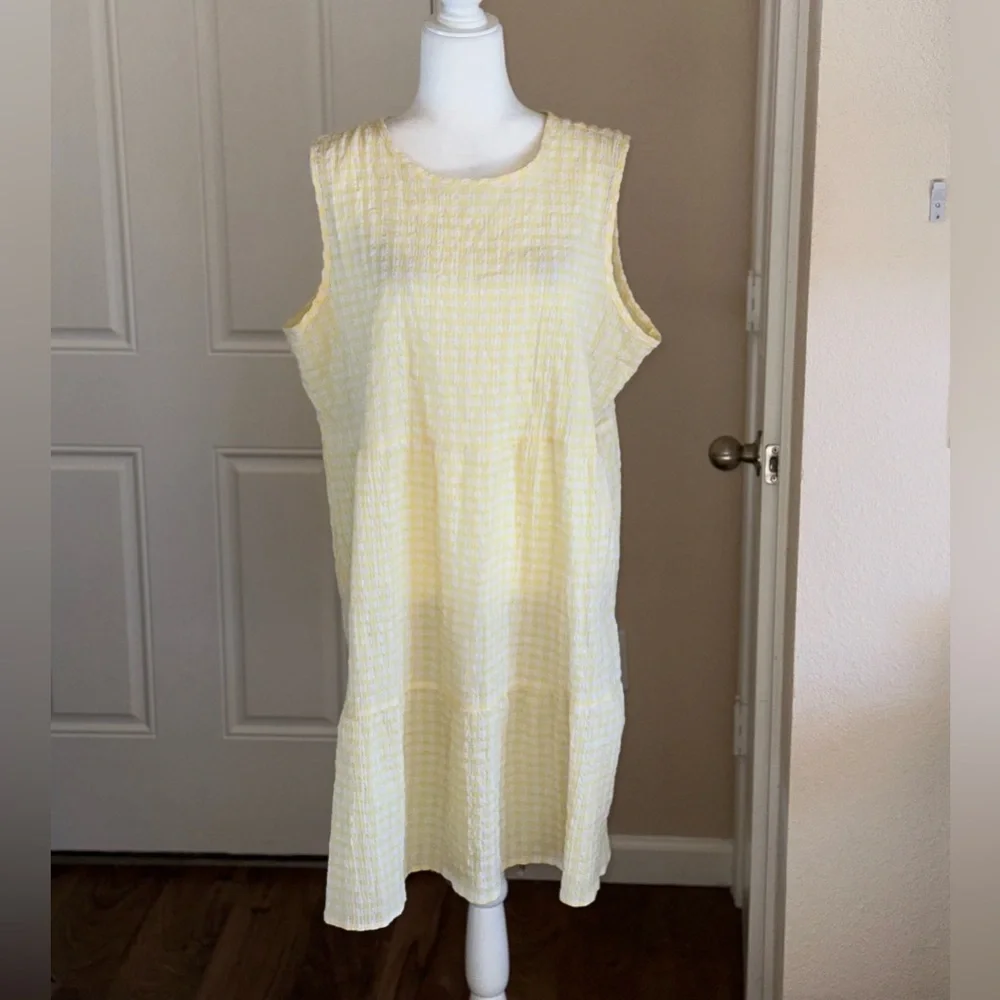 Chloe + Rene Yellow Plaid Dress Size XL - Picture 1 of 11
